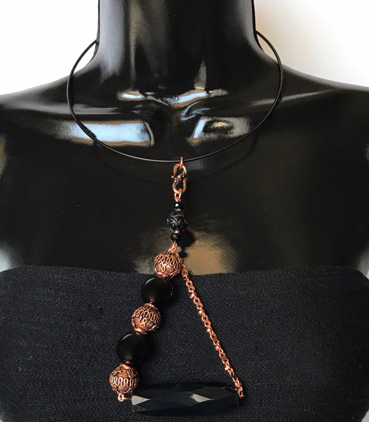 Copper Black Onyx Necklace